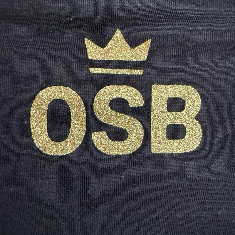 Unisex Black OSB T-Shirt with Shimmering Gold Logo