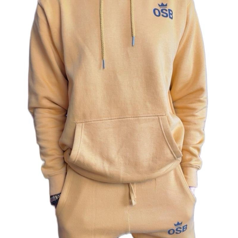 Unisex Gold OSB Sweatsuit with Shimmering Black Logo Top and Bottoms Combo