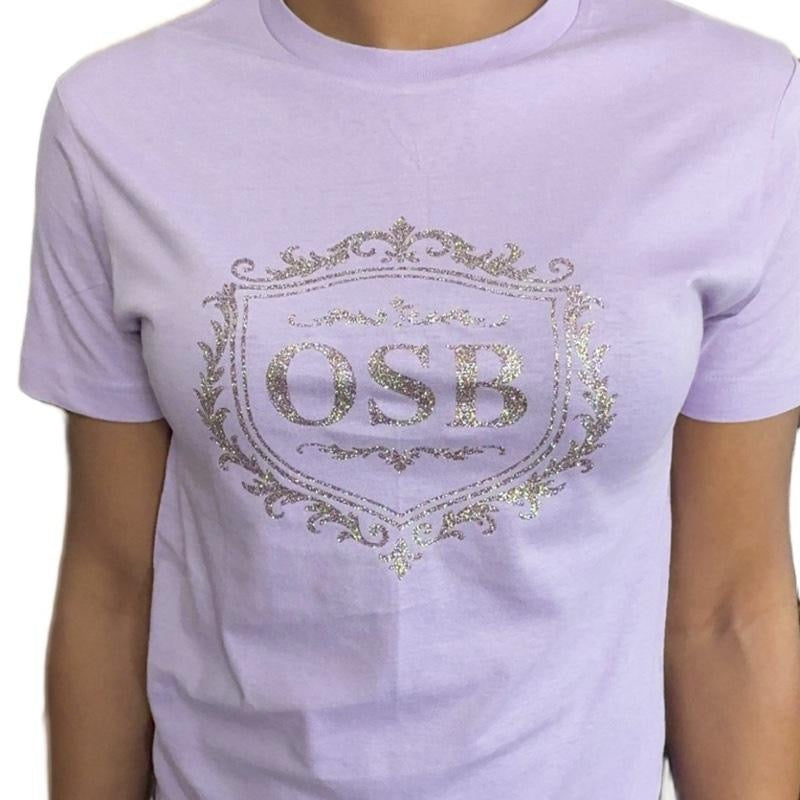 Purple OSB T-Shirt with Shimmering Purple Logo on Front and Back