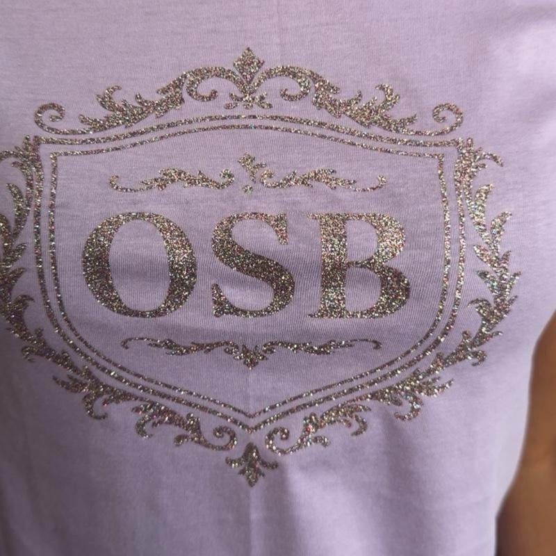 Purple OSB T-Shirt with Shimmering Purple Logo on Front and Back